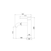 Смеситель для раковины City VBF-2C1BG однорычажный, брашированное золото — фото 3, Смесители для раковины
