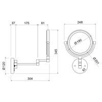Зеркало с подсветкой Timo Saona розовое золото арт-13376/19 — фото 2, Косметические зеркала