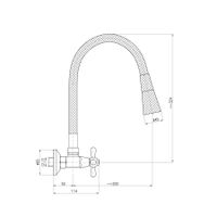 MORAVA - смеситель кухонный настенный арт-MK102.5/13S — фото 2, Смесители для кухни