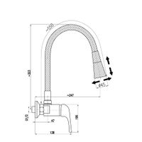 SA002.5/13 SAZAVA - смеситель кухонный настенный — фото 2, Смесители для кухни