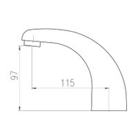 Cенсорный смеситель для умывальника. Электропитание от батарейки 9В арт-SLU21B — фото 2, Смесители для раковины