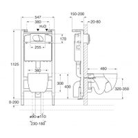 MERIDIAN COMPACT Комплект 4 в 1 (инсталляции+подв. унитаз+сиденье с механизмом Soft-Closing+смывн арт-7893104110 — фото 5, Комплекты унитаз + инсталляция