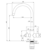 Смеситель для кухни под фильтр из нержавеющей стали EKO, EKO05-111 — фото 3, Смесители для кухни