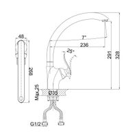 Смеситель для кухни D&K Bayern DA1232401, хром — фото 1, Смесители для кухни