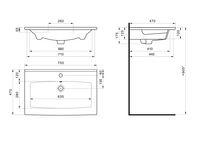 Товар: Раковина SANTEK Элина 75 мебельная белый арт-WH501619 - фото 15 Раковина SANTEK Элина 75 мебельная белый арт-WH501619 — фото 15, Раковины подвесные