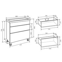 Тумба напольная AXIOMA 80 /2 ящ/ AQUA DE MARCO 2080WGAXI/F — фото 9, Тумбы под раковину