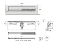 Желоб BERGES водосток C1 Brise 600, матовый хром, S-сифон D50/105 H50 вертикальный арт-090031 — фото 7, Душевые лотки