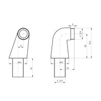 MD0234Z Г-образные переходники (2 шт.) для крепления смесителя на борт ванны, ЦВЕТ ЗОЛОТО — фото 2, Ванны и комплектующие