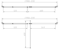 Душевая дверь Slim-N VDP-4SN120CLGM, вороненая сталь, стекло прозрачное — фото 5, Душевые двери в нишу