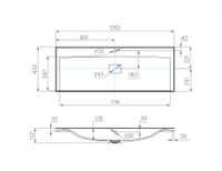 Раковина АЙРИС М 120, белая 1A73283KAG010 — фото 4, Раковины встраиваемые сверху