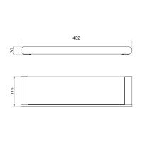 Полка стеклянная Timo Saona 13072/20 золото шлифованное — фото 2, Полки для ванной и душа