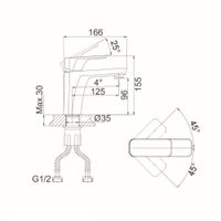 Смеситель для раковины D&K Berlin , белый арт-DA1432116 — фото 2, Смесители для раковины