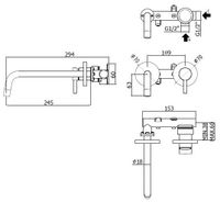 Смеситель для раковины Paffoni Light LIG103NO70 (с внутренней частью) — фото 3, Смесители для раковины