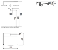CREAVIT Раковина мебельная накладная арт-RB051-00CB42E-0000 — фото 2, Раковины накладные