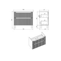 Тумба EUPHORIA, 100 см, подвесная/напольная, 2 ящика, белый матовый арт-99.2017 — фото 4, Тумбы под раковину