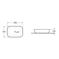 Раковина керамическая Vincea , 455*325*135, накладная, цвет серый матовый арт-VBS-102MG — фото 3, Раковины накладные