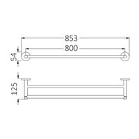 Полотенцедержатель двойной Timo Saona розовое золото арт-13056/19 — фото 2, Полотенцедержатели