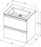 Тумба под раковину Allen Brau Eclipse 60 1.E1001.CGM 2.0 олива матовый — фото 8, Тумбы под раковину