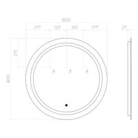 Зеркало с подсветкой VIGO Holly Classic 600 z.HOL.60 CLASSIC — фото 9, Зеркала в ванную комнату