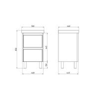 Товар: Тумба LUXURY PLUS, 50 см, подвесная/напольная, 2 ящик, белый матовый арт-99.2027 - фото 2 Тумба LUXURY PLUS, 50 см, подвесная/напольная, 2 ящик, белый матовый арт-99.2027 — фото 2, Тумбы под раковину