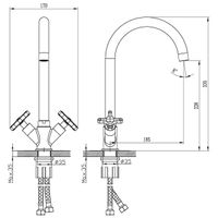 Товар: RS39 Смеситель для раковины, выс.монолит.излив 165мм, р/ДВ, хром, ROS, RS39-72U - фото 2 RS39 Смеситель для раковины, выс.монолит.излив 165мм, р/ДВ, хром, ROS, RS39-72U — фото 2, Смесители для раковины