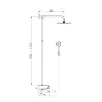 Смеситель для ванной/душа Murray для душа с изливом, телескопическая штанга, арт-MU253.5/5SC — фото 2, Смеситель для ванны