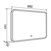 Товар: Зеркало с LED-подсветкой AMAZON MUSIC (89*68,5) /AQUA DE MARCO AmzMus90/70 - фото 11 Зеркало с LED-подсветкой AMAZON MUSIC (89*68,5) /AQUA DE MARCO AmzMus90/70 — фото 11, Зеркала в ванную комнату