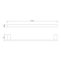 Полотенцедержатель SMOOTH LINE одинарный, черный арт-9782023 — фото 4, Полотенцедержатели