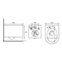 Унитаз ABBER Bequem AC1129 подвесной белый, безободковый, смыв торнадо — фото 10, Подвесные унитазы
