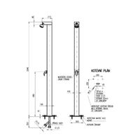 Душевая стойка 220 см., смеситель и головной душ арт-Z1110 — фото 2, Душевые стойки