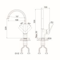 Товар: Смеситель для кухни D&K Berlin , черный арт-DA1432415 - фото 2 Смеситель для кухни D&K Berlin , черный арт-DA1432415 — фото 2, Смесители для кухни
