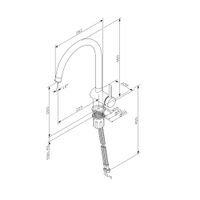 F8F07022 Func, смеситель для кухни с С-изливом, черный — фото 9, Смесители для кухни