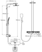 CREAVIT Душевой гарнитур (белый) арт-SH650 — фото 2, Душевые стойки