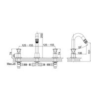Товар: Смеситель для раковины D&K Hessen DA1384101, хром - фото 1 Смеситель для раковины D&K Hessen DA1384101, хром — фото 1, Смесители для раковины