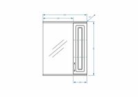 Зеркало-шкаф "Кармела 65/С", Люкс белое серебро SP-00002031 — фото 1, Зеркальные шкафы в ванную