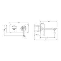 Mista Смеситель для раковины, выс.монолит.излив встроин., р/ОД, золото, LM, арт-LM6426WG — фото 3, Смесители для раковины