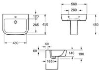Полупьедестал для раковины Allen Brau Infinity 4.21009.20 белый глянец — фото 3, Комплектующие