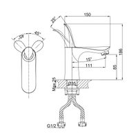 Смеситель для раковины D&K Venice , хром арт-DA1032141 — фото 2, Смесители для раковины
