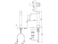 GC Смеситель для раковины со сливным клапаном,высокий, хром арт-TLG08305R — фото 2, Смесители для раковины