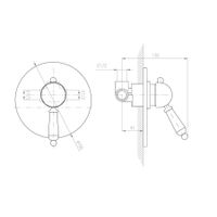 Смеситель Labe для душа скрытого монтажа,бронзовый, L583LSM — фото 2, Смеситель для душа