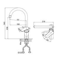 Товар: Смеситель для кухни D&K Rhein , хром арт-DA1272441 - фото 2 Смеситель для кухни D&K Rhein , хром арт-DA1272441 — фото 2, Смесители для кухни