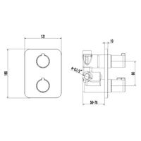 Yeti Смеситель для ванны и душа, встраиваемый Терм, хром, LM, арт-LM7847C — фото 2, Смеситель для ванны
