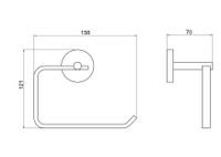 БЕТТА бумагодержатель квадратный, оружейная сталь арт-AQ4608BGM — фото 6, Держатели туалетной бумаги
