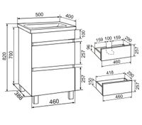 Тумба напольная SYDNEY 50 /2ящ/ AQUA DE MARCO 2050WCSYD/1 — фото 11, Тумбы под раковину