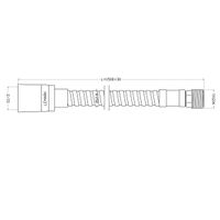 Товар: Шланг гибкий 1,5 м для лейки кухонного смесителя, 1/2"-M15, EPDM-сталь, хром. LEMARK арт-LE8036S - фото 2 Шланг гибкий 1,5 м для лейки кухонного смесителя, 1/2"-M15, EPDM-сталь, хром. LEMARK арт-LE8036S — фото 2, Душевые шланги