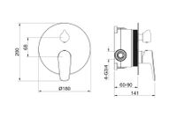 Товар: AQ1146BGM БЕТТА смеситель для ванны 2 режима (внешняя и скрытая часть), оружейная сталь - фото 3 AQ1146BGM БЕТТА смеситель для ванны 2 режима (внешняя и скрытая часть), оружейная сталь — фото 3, Смеситель для душа