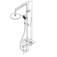 F0785A544 X-Joy, душ.система: см-ль д/ванны/душа с ТМС, душ.штанга,верх.душ 220мм, руч.душ,роз.золо — фото 9, Душевые системы