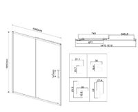 Душевая дверь City , 1500, хром, стекло текстурное арт-VDS-5CT150MT — фото 4, Раздвижные душевые двери