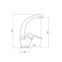 Товар: Смеситель Colorado кухонный, поворотный излив, арт-CO206.5/2 - фото 2 Смеситель Colorado кухонный, поворотный излив, арт-CO206.5/2 — фото 2, Смесители для кухни