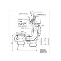 NP0002/570CMAT Сифон для ванны металл/пластик 570 мм МАТОВЫЙ ЧЕРНЫЙ, напол водой через слив-перелив — фото 2, Сифоны для ванны